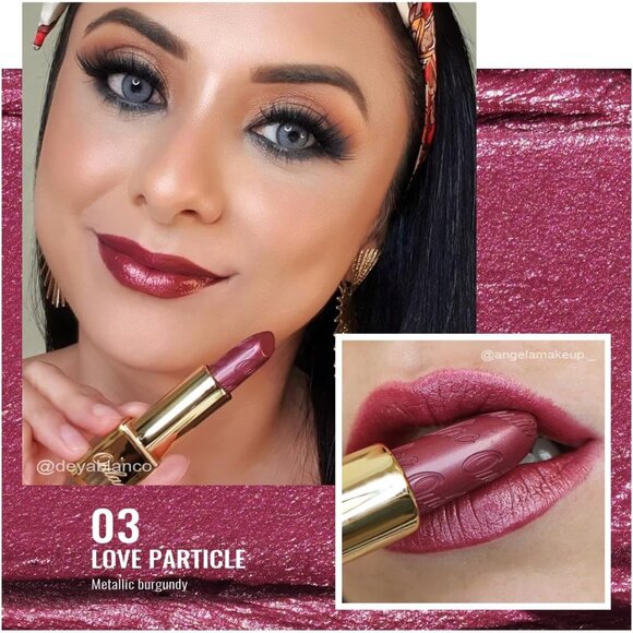 🆕 Metallic Shine Purple Lipstick Moisturizing Creamy Formula Vegan Lip Color - Picture 3 of 9